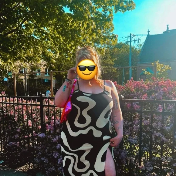 LAST CHANCE Cider Black and Cream Slip Midi Dress for Cocktail - Picture 4 of 5